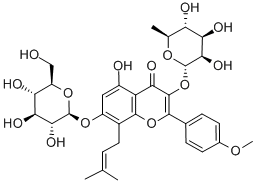 노란 단단한 성적인 인간성장 호르몬 스테로이드 CAS 489-32-7 Icariin